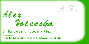 alex holecska business card
